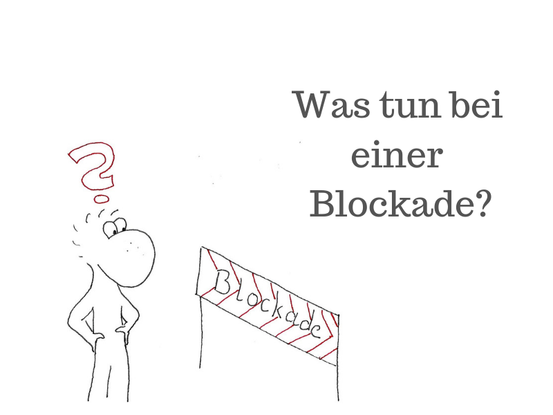 Beitragsbild Was tun bei einer Blockade