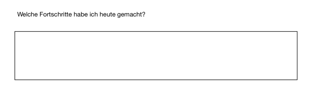 Fortschritts-Tagebuch, Teil 2